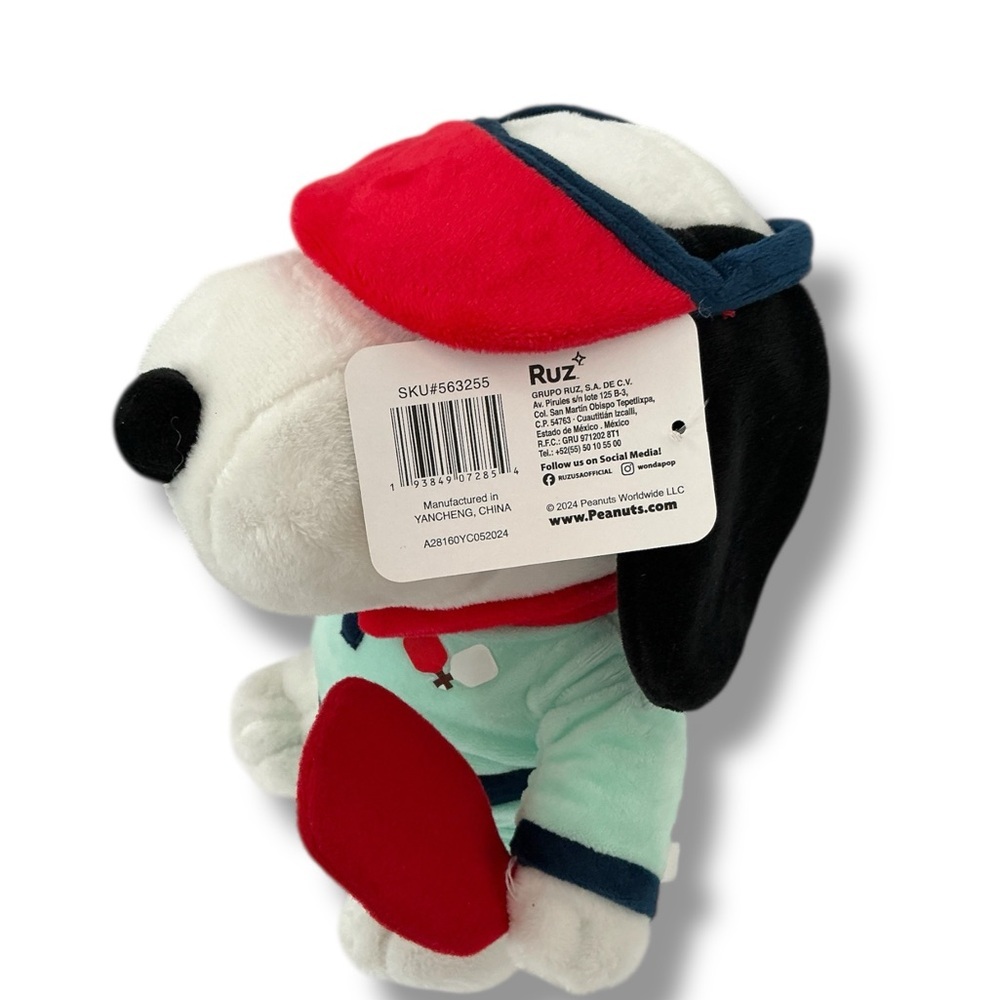 Snoopy Pickleball Plush Stuffed Toy Pickleball Outfit Visor Paddle and Ball 11” - Picture 7 of 15